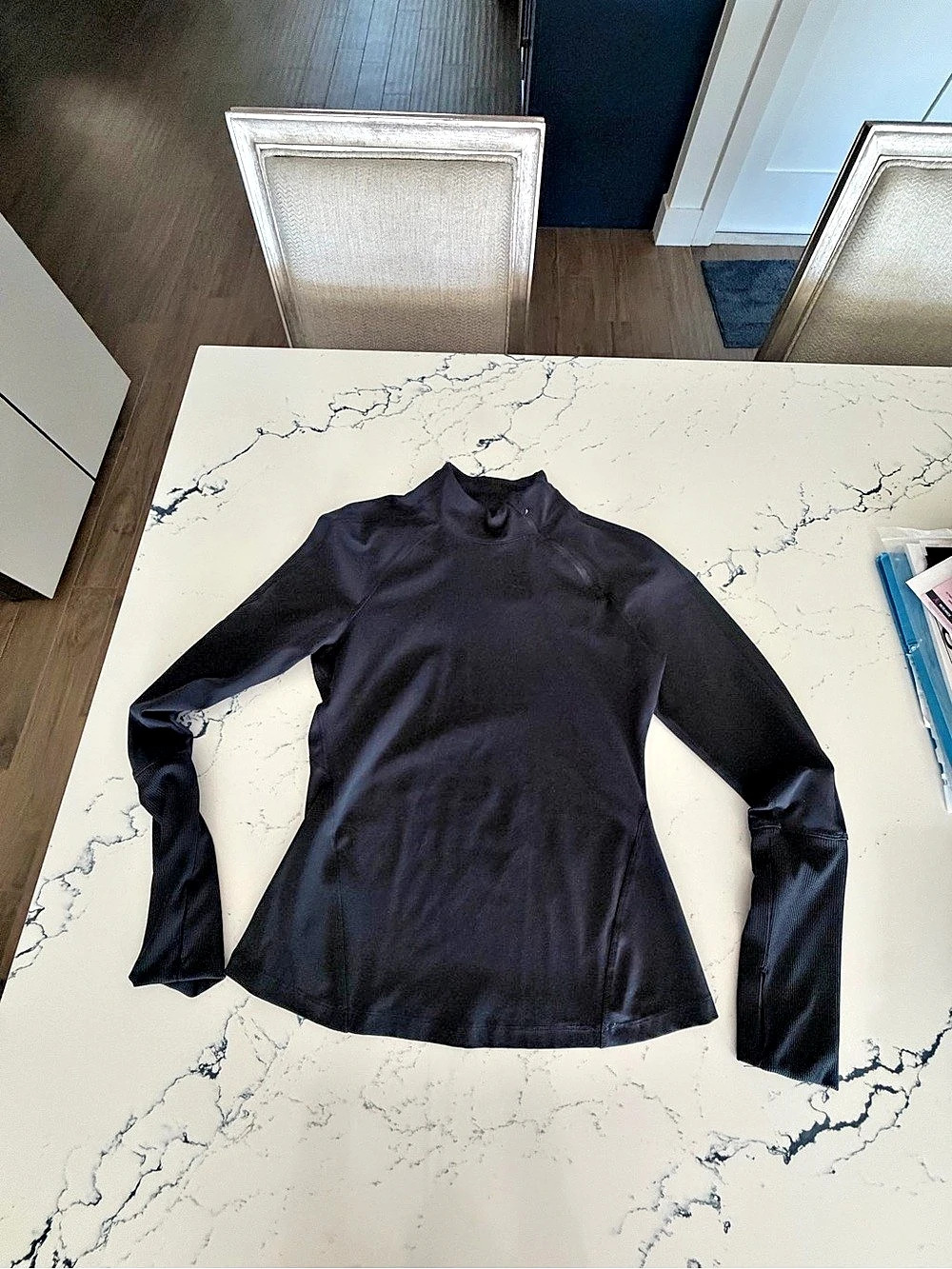 Yogalicious Long Sleeve Mock Neck Black Small